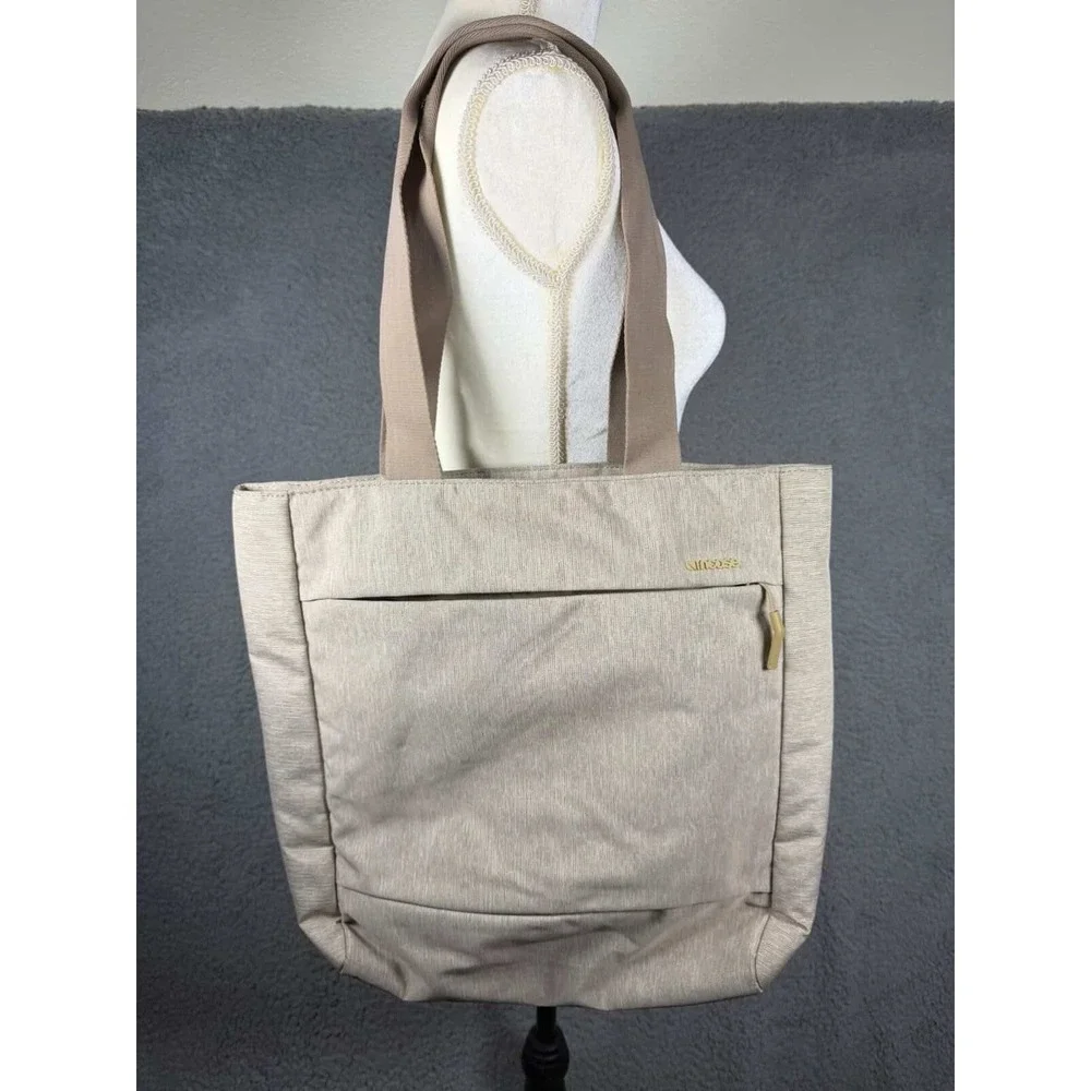 Incase City Market Tote Bag Khaki Tan Heathered Laptop‎ Shoulder Bag Women Mens